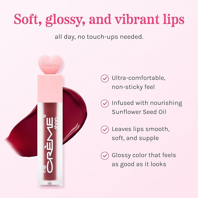 The Creme Shop's Ultra-Moisturizing, 12HR+ Long-Lasting Glossy Lip Stain - lOVE PUNCH