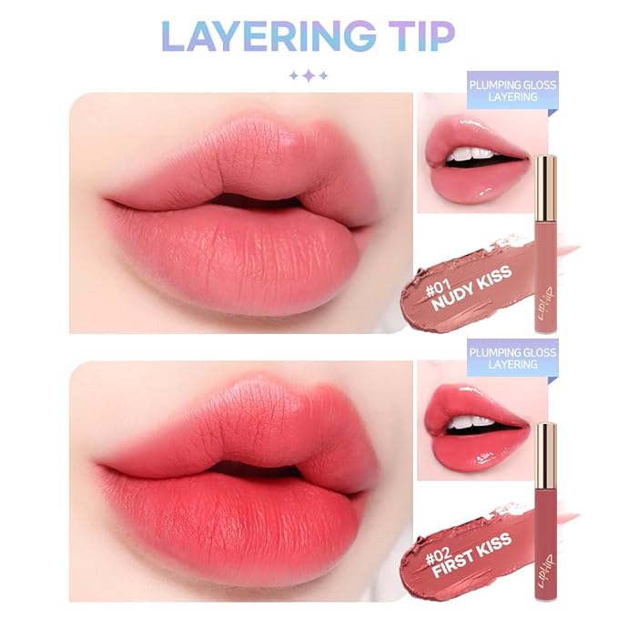 Lip Plumping Gloss,Spicy Lip Lip Gloss, Moisturizing & Glimmer Glow Lip Gloss