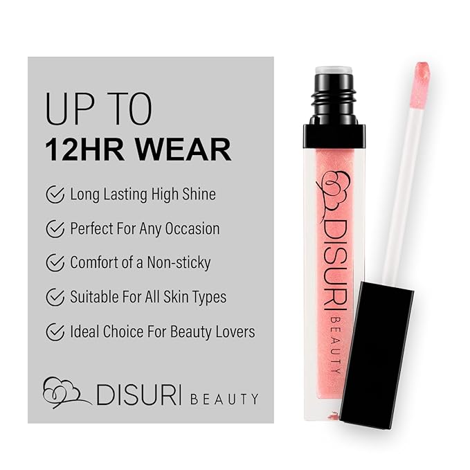 Shimmer Lip Gloss - Non-Sticky Girls Gloss - Long Lasting High Shine - 0.7 FL Oz Gloss for Girls & Women - Cruelty Free - (Baby Sue: S15)
