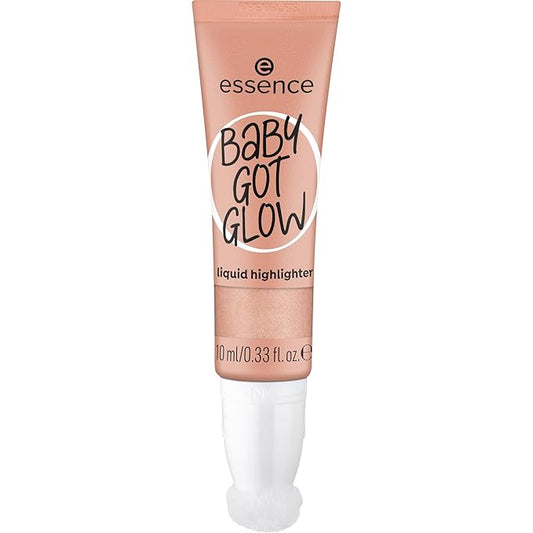 essence | Baby Got Glow Liquid Highlighter | Lightweight, Buildable, Radiant with Sponge Applicator | Vegan & Cruelty Free (30 | Breezy Bronze)