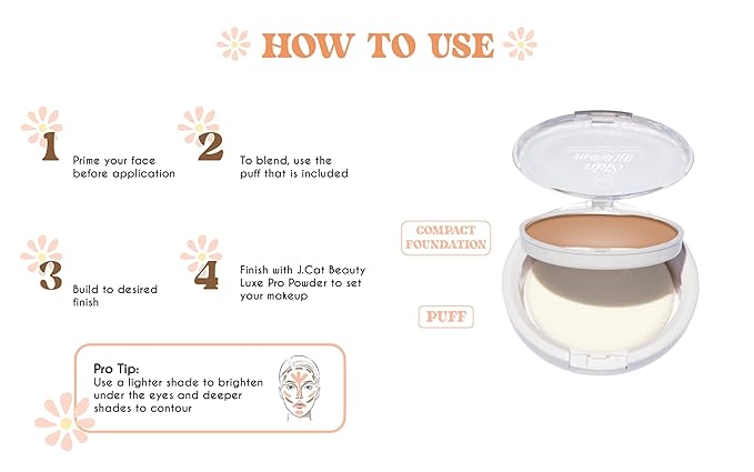 J.CAT BEAUTY Skin Bloom Cream to Powder Compact, Taupe, Women's Makeup and Accessories