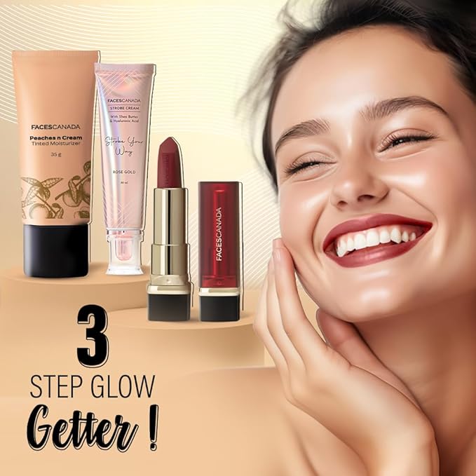 Peaches N Cream Tinted Face Moisturizer | Non Oily Lightweight Gel Formula | Blends Easily | Lightly Tinted Cream for Radiant Glow | 1.23 Oz (35g)
