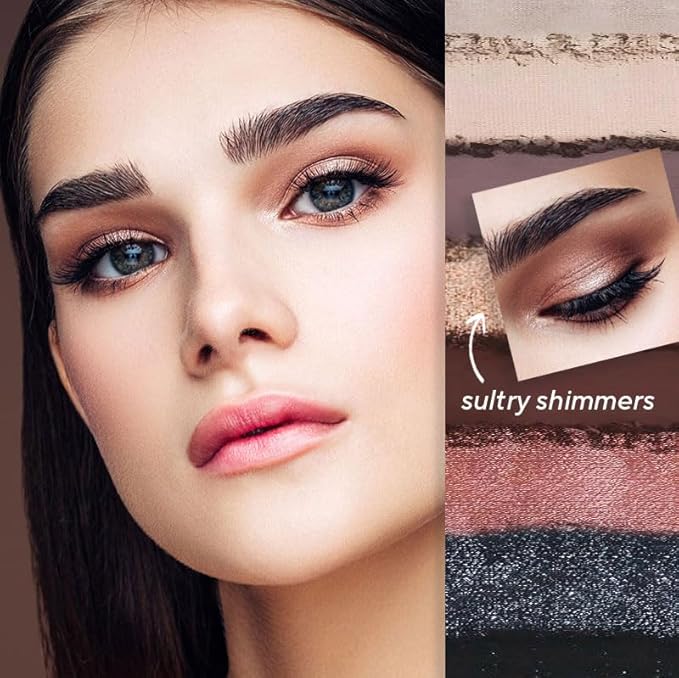 Mirabella True to You Neutral Eye Makeup Palette - 18 Colors of Talc Free Eyeshadow Primer Included & Highly Pigmented Eyeshadow Palette Kit w/Matte & Shimmer Shades - Nude