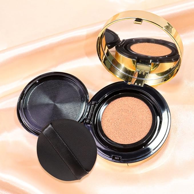 Air Cushion BB Cream Foundation, CC cream foundation, Moisturizing Concealer Long-Lasting, Cushion Foundation Full Coverage Self Adjusting for Mature Skin & All Skin Types (transparent white, 1)