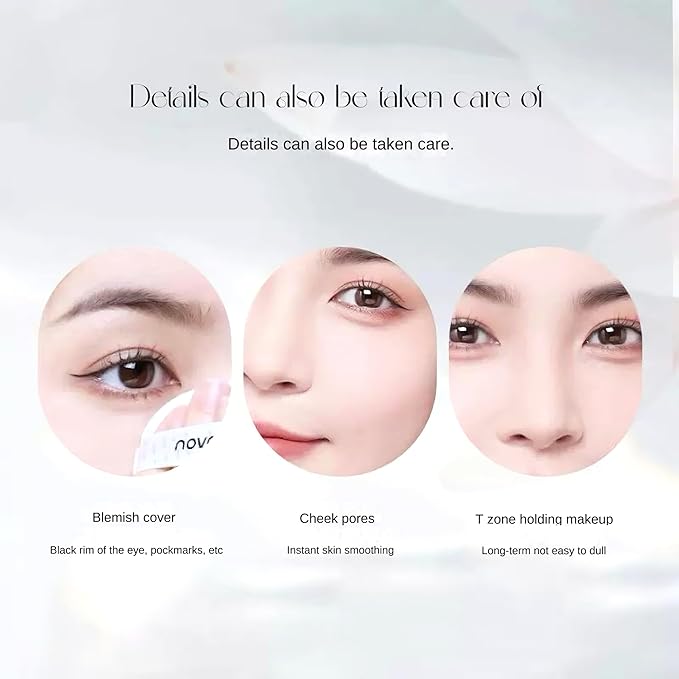 Novo Setting Powder - Oil Control, Long-Lasting Matte Finish, Lightweight, Sweatproof & Waterproof, Non-Caking, Ideal for Oily Skin, Velvet Smooth Texture with Built-In Powder Puff