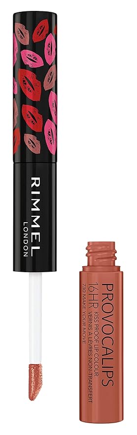 Rimmel London Provocalips 16hr Kiss-Proof Lip Color Bundle - 750 Heart Breaker & 730 Make Your Move, .14 fl.oz. Each