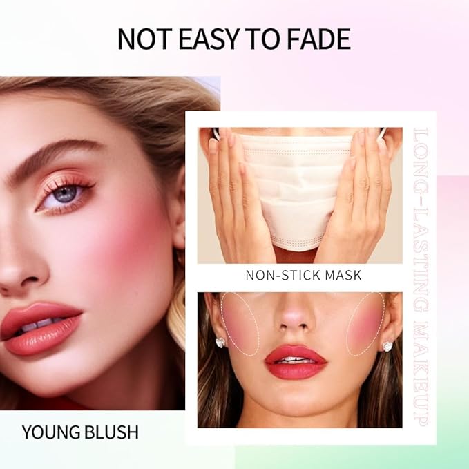 Green Color Changing Blush Oil, Liquid Blush Oil for Cheeks, Reacts To Skin’s Natural pH For Your Instant Perfect Shade, Dewy & Natural Flush Finish, Blendable Formula, For All Skin (#2 Pink)