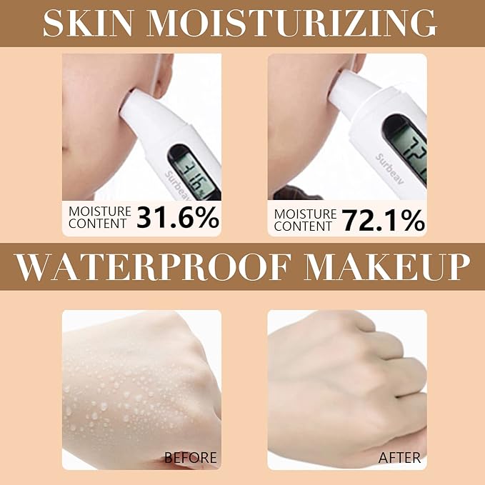 Air Cushion CC Cream, Innovative Concealer Mushroom Head Liquid Foundation, Cover Concealer CC Cream