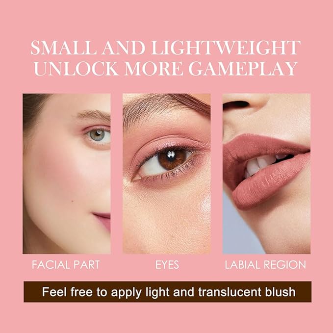 Cream Blush Stick for Cheek Tint Soft Dewy Moisturizer Face Blush Makeup Stick Blendable Color For Eyes, Lips & Cheeks (Red)