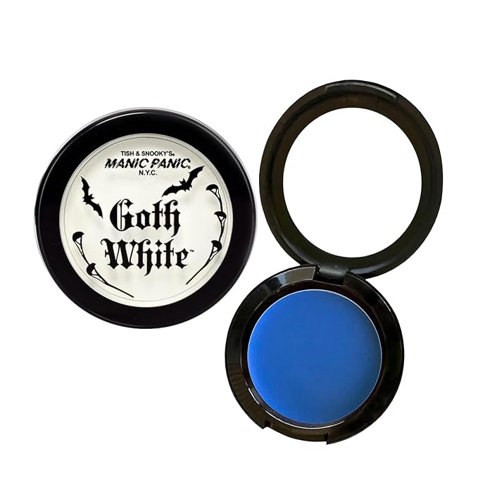 MANIC PANIC Goth White Cream To Powder Foundation Bundle with Blue Moon Face & Body Paint