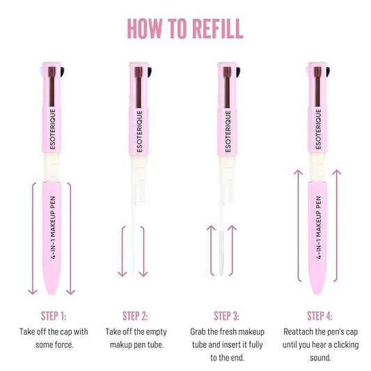 4 in 1 Makeup Pen Refill Replacement Pack (02)