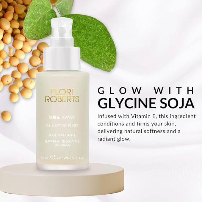 Shine Away Oil Blotting Primer by Flori Roberts, Long Lasting Oil and Shine Control, Flawless Complexion for Women of Color or Darker Skin Tones