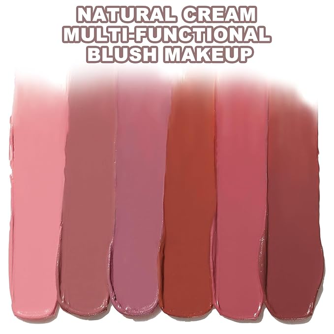 18 Colors Cream Blush Palette - Buildable Cheek, Lip & Eye Makeup, Waterproof & Long-Lasting, Blendable Natural Matte Finish, Vegan & Cruelty-Free, for Contouring, Everyday or Holiday Gift