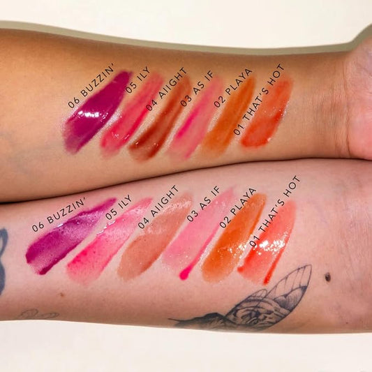 Beauty Bundle Italia Deluxe Phat n' Juicy Lip Glow Oil Plump and Pout Lip Gloss Oil, Long lasting Glow, Scented, Non Sticky Cruelty Free Vegan, Moisturizing & Nourishing Fat Lip Oil