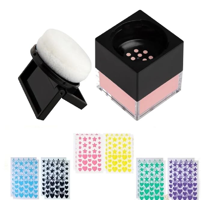H.U.D.A BEAUTY Mini E - Bake Loose Baking & Setting Powder (Cherry Blossom) 0.21 oz / 6 g + Bonus Acne Patch (36 Pieces)