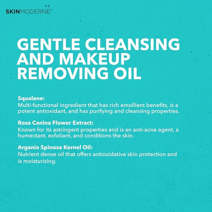 SKIN MODERNE++ Makeup Removing Smoothie - Gentle Cleansing & Makeup Removing Oil - Cleanses Skin - with Rosa Canina Flower Extract - Vegan & Plant-Based Skincare - 150ml