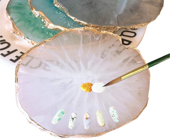 JASSINS Resin Nail Art Palette and Nail Art Liner Brushes