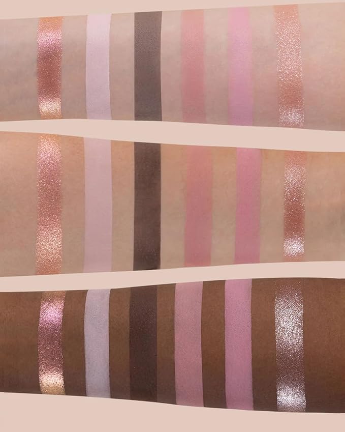 Flower Knows Swan Ballet Six-Color Makeup Palette,Eyeshadow,Blush,Highlighting & Contour All-in-One Face Makeup Palette with 4 Matte+2 Shimmer Pink Shades(03 Pink Swan,0.23 Oz)