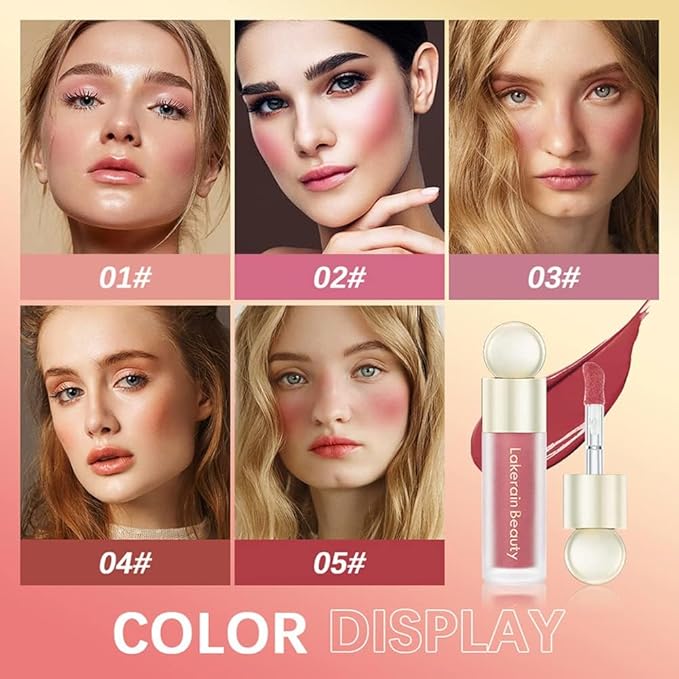 Velvet Liquid Blush, Natural Matte Finish Looking, Dewy Cheek Tint, Soft Cream Face Blush,Moisturizing Lightweight Blendable Feel,Long-Lasting 0.25 oz/7.5ml (03#)
