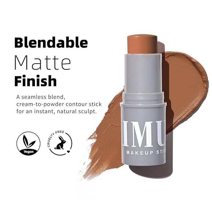 KIMUSE Cream Contour Stick Duo, Cream Blush Stick, Bronzer Shaping Stick, Creamy, Pigmented, Long Lasting, Vegan Face Make Up Sticks