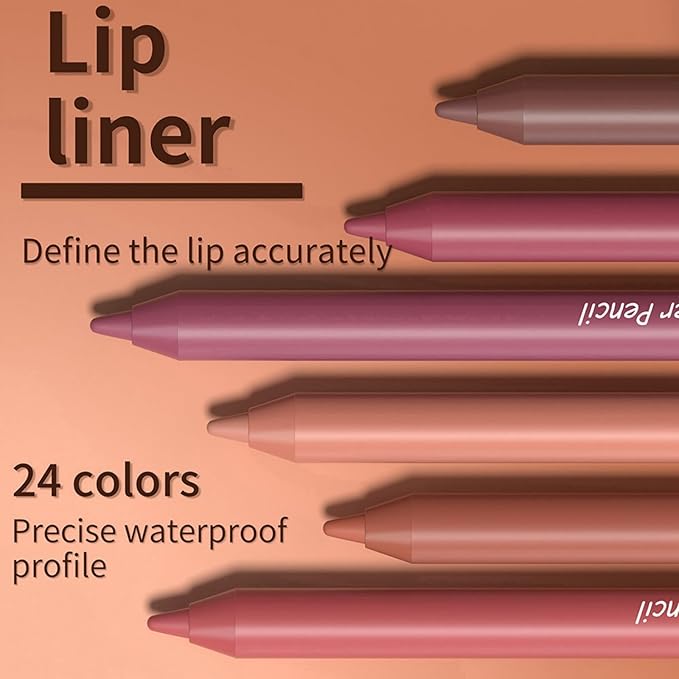MAEPEOR Matte Lip Crayon 6PCS Smooth Velvety Lip Liner Pencils Set Waterproof Long Wear Lipstick Crayon Pen (Set 01)