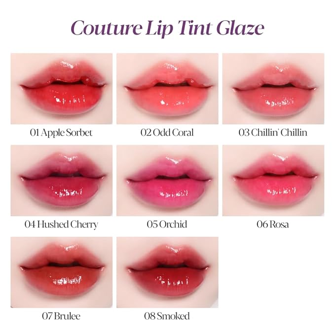 Espoir Couture Lip Tint Glaze #7 Brulee 0.19oz | Volumizes & High-Shine Lip Plumper | Long-Lasting Vibrant Color | Thickening radiance Lip Stain | Tinted Lip Moisturizer | Korean Lip Makeup