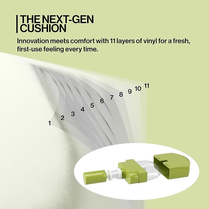 UNLEASHIA Foundation Makeup Healthy-Green Cushion Refill - 15g, Lightweight Buildable Coverage, Vegan Makeup, Natural Satin Finish(14N)