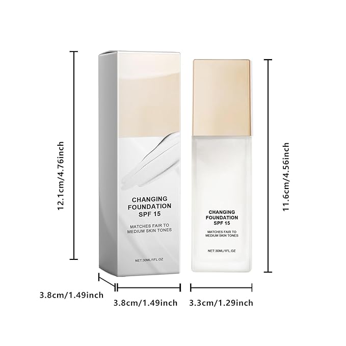 Skye Color Changing Magic Foundation, Magical Color Changing Foundation, Hydrating, Natural and Light Suitable for All Skin Types (2pcs, 30ML)