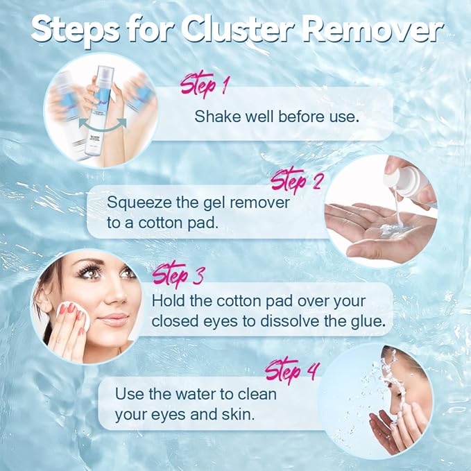 Eyelash Extension Remover 10g Lash Extension Remover Dissolves Powerful and 60ML Eyelash Extension Remover Gentle Soothing Cluster Lash Extension Remover