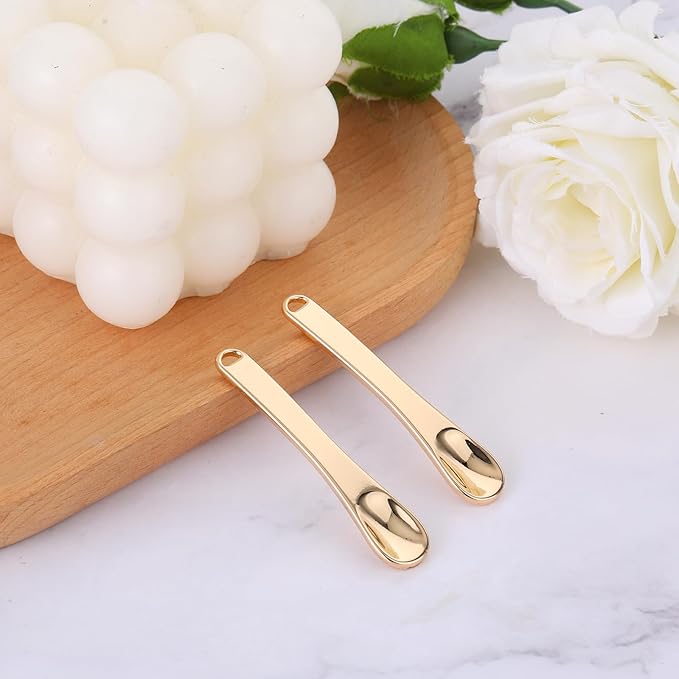 8 PCS Metal Makeup Spatula Tool, Mini Skin Care Spatula Lotion Spatula, Cosmetic Spatula Applicator, Reusable Beauty Spatula for Cream, Lotion and Mask (Silver Gold Rose Gold)