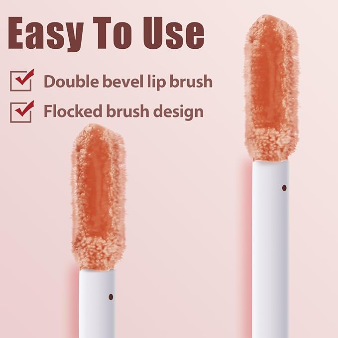 Hydrating Lip Gloss, High Shine for Plumper Looking Lips, Natural Gloss Finish with Moisturizing Texture, Long Lasting for Hours 5# SILK