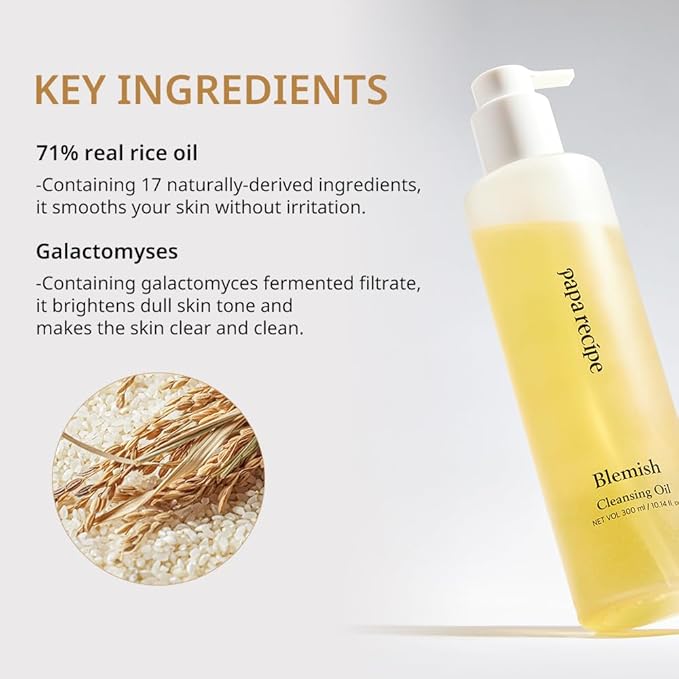 papa recipe Blemish Cleansing Oil, Korean Facial Cleanser, Blackhead Removal, Daily Makeup Cleanser, Korean Skincare (120ml/ 300ml) (300ml)