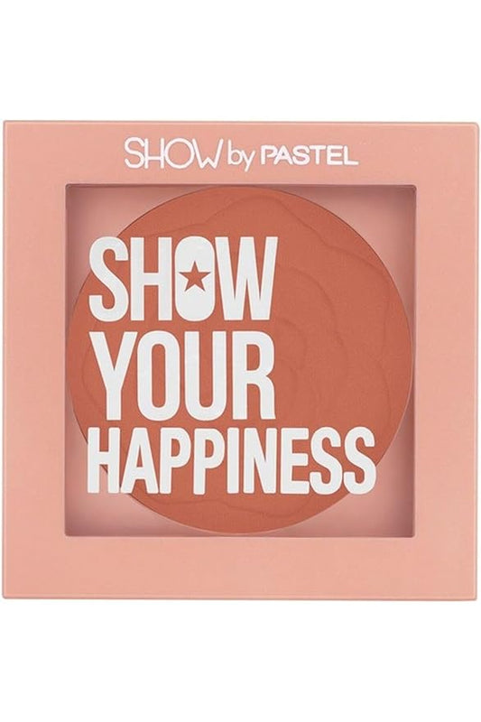SHOW by PASTEL | Show Your Happiness Blush - Vibrant Pink Tone, Embossed Powder, Long-Lasting Color, No-205-Cosy