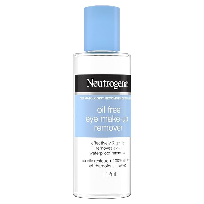 Neutrogena Gentle Oil-Free Eye Makeup Remover & Cleanser for Sensitive Eyes, Non-Greasy Makeup Remover, Waterproof Mascara Remover, Dermatologist & Ophthalmologist Tested, 3.8 fl. oz