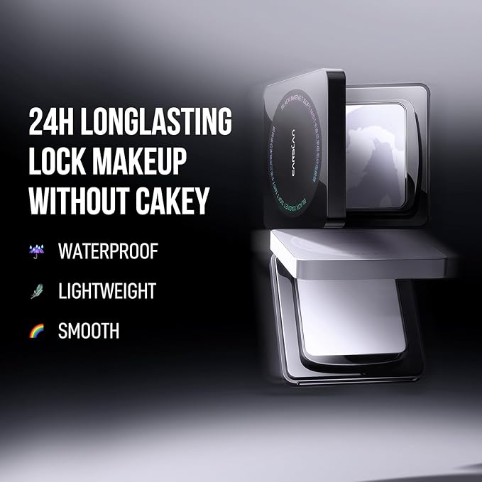 Waterproof Face Pressed Powder Compact, 24H Longlasting Oil Control Pressed Setting Powder Talc-Free Makeup, Shine Free, Poreless, Smooth, 04 Pink for dry&com skin (0.28Oz)