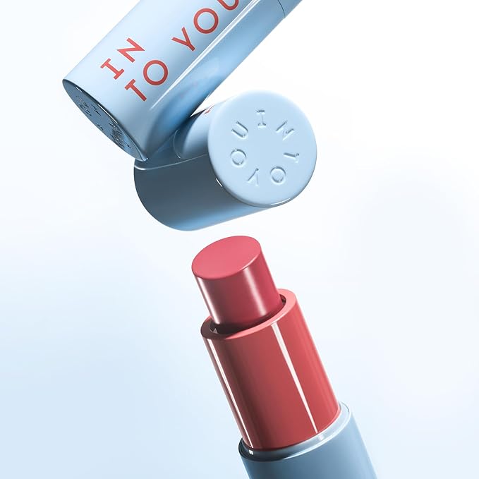 INTO YOU Multi-use Blush Stick Clean Fit and Clean Makeup, 3 in 1 Blendable Color and Cooling Water-like Feeling Blush Stick for Cheeks, Eyes and Lips, Pure Peach Fuzz(MS01)