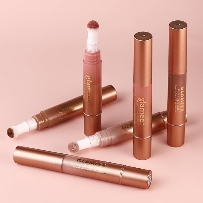 Blush Stick,Liquid Blush Stick,Silky Smooth Creamy Formula,Lightweight Blendable Blush Rouge Stick,Naturally Sculpted Look Professional Beauty Makeup Blush (01/02)