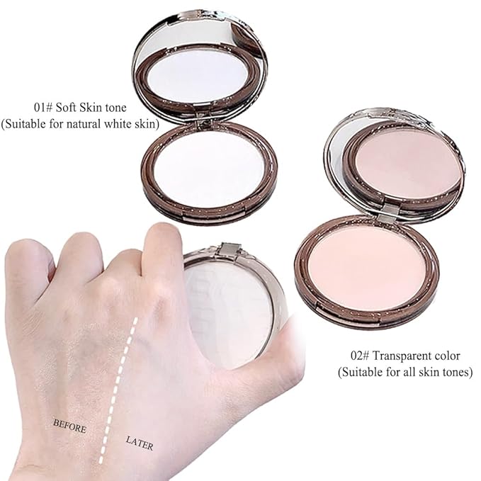 Setting Powder,Controls Shine & Smooths Complexion, Sheer, All Day Wear, Perfect for On The Go,0.35 fl oz (02, Transparent Color)