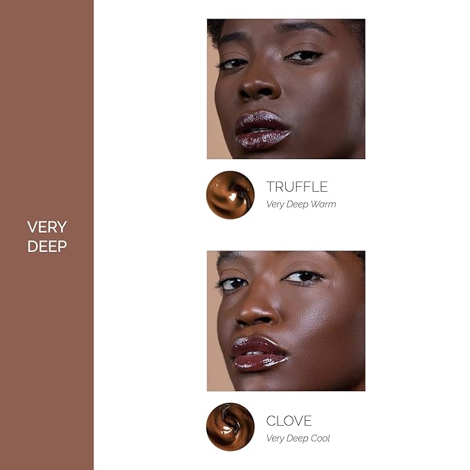 OFIR Skin Satin Medium Coverage Foundation | Lightweight Foundation Makeup with Vegan Formula | Blue Light Protection & Non-Creasing for Long-Lasting Wear | 1 FL OZ (Truffle - Very Deep Cool)