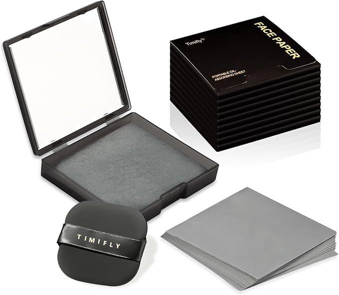 1000pcs Oil Blotting Sheets for Face, Clean and Clear Oil Absorbing Sheets, Oil Blotting Papers for Face(Black)