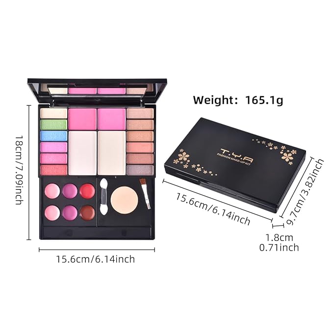 LAMUSELAND Professional All in One Makeup Kit, Travel Makeup Palette Gift Set for Women Full Kit, including Eyeshadow, Blush, Powder, Lipstick (1)