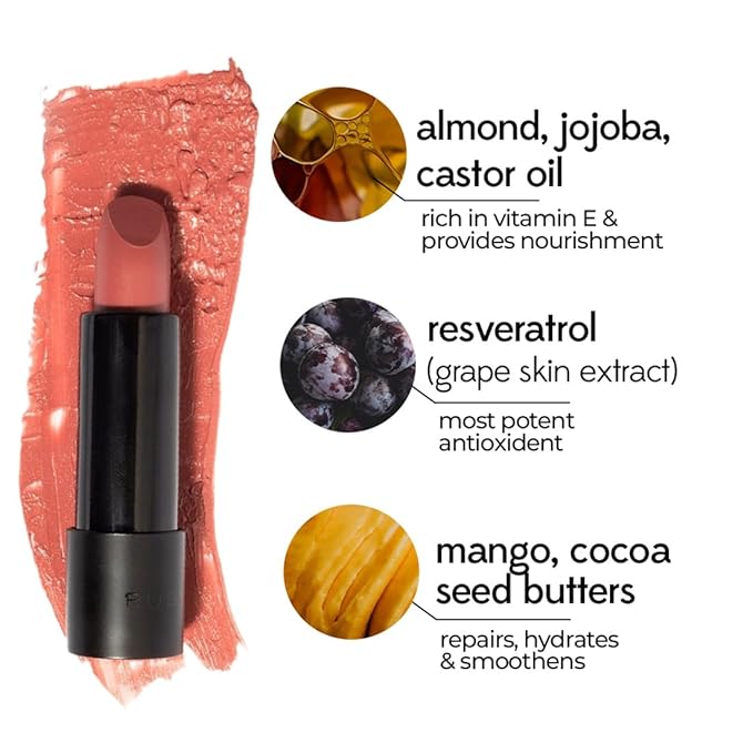RUBY'S ORGANICS Semi-Matte Lipstick for Women, Hydrating and Highly Pigmented, Moisturizing & Non Drying, Lightweight & Long Lasting Formula, Lip Makeup, Paraben-Free, Pink Rani, 3.7g
