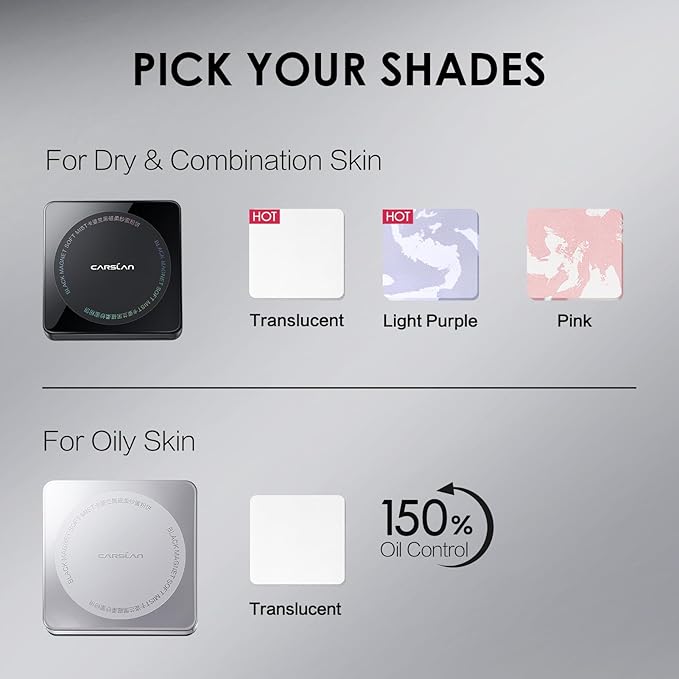 Waterproof Face Pressed Powder Compact, 24H Longlasting Oil Control Pressed Setting Powder Talc-Free Makeup, Shine Free, Poreless, Smooth, 04 Pink for dry&com skin (0.28Oz)