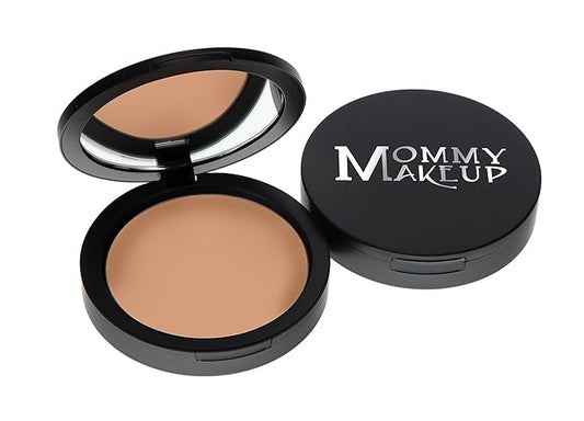 Mineral Dual Powder - 4-in-1 Pressed Mineral Foundation with SPF 15 for Flawless Glow - Oil-Free, Talc-Free, Gluten-Free, 0.45 oz (Craving - Medium/Dark) by Mommy Makeup