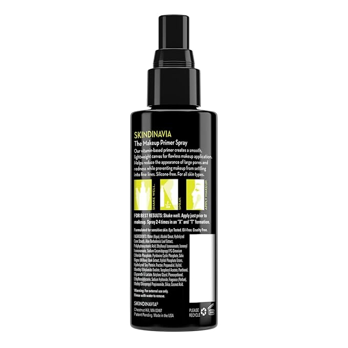 Skindinavia Makeup Primer + Makeup Finishing Spray Bridal | Hydrating Spray, Pore Minimizing Primer Mist | Long Lasting, Sweat Resistant & Waterproof Fine Mist Matte Setting Spray, (2 x 4 Fl. Oz.)