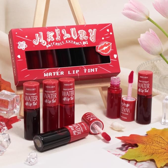LADYFOX 7 Colors Lip Tint Stain Set, Mini Liquid Matte Lipstick,Moisturizing and Natural Lip Stain, Long-Lasting,Non-Stick Tinta Para Labios, Waterproof and High Pigment Lip Makeup