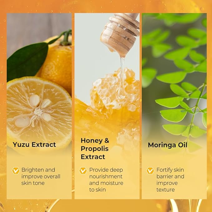 Yuzu Honey All Cleansing Balm – Korean Makeup Remover with Sunflower, Avocado & Jojoba Oils, Melts Waterproof Makeup, Vitamin E for Radiance & Moisture, Non-Greasy Finish, 1.69 fl.oz.