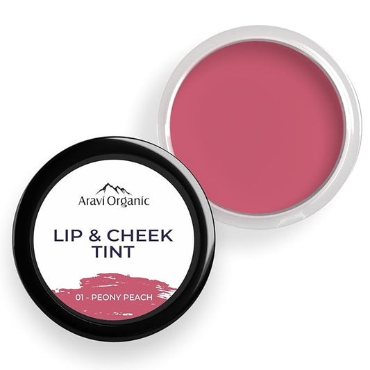 Everyday Lip & Cheek Tint for Women | Lip Tint - Peony Peach | Long Lasting, Vegan with Vitamin E Oil - 0.2 FL Oz / 8gm
