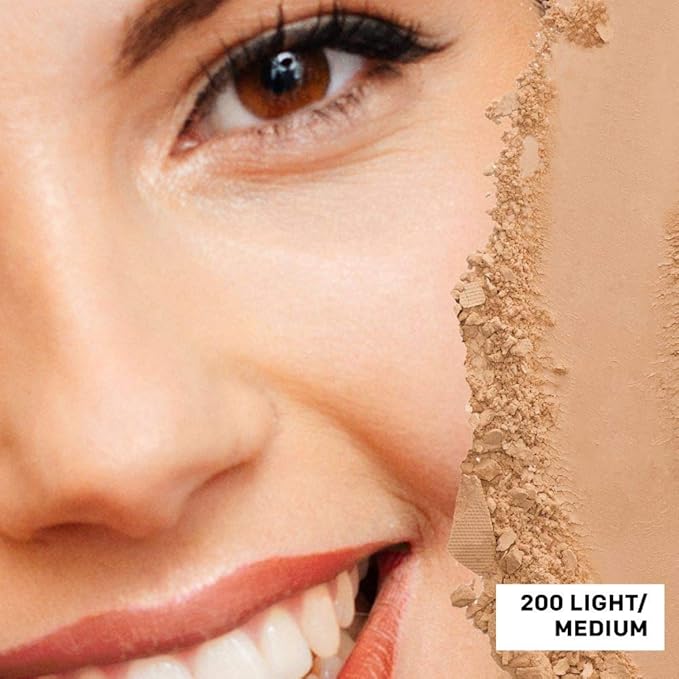 Almay Setting Powder, Face Makeup, Matte Loose Powder, Hypoallergenic, Cruelty Free, 200 Light Medium, 1 Oz