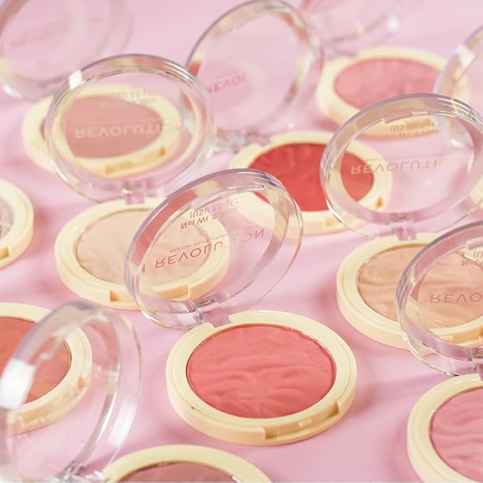 Revolution, Blusher Reloaded, Pressed Powder Face Blusher, Highly Pigmented & Long-Lasting Formula, Pop My Cherry, 0.26 oz